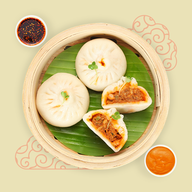 Schezwan Chicken Bao